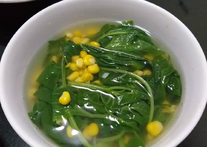 Cara Gampang Membuat Sayur bening (bayam dan jagung) Anti Gagal