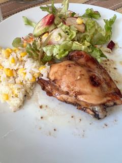 Una foto de Pollo a la mostaza miel