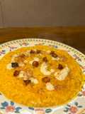 Risotto alla zucca, amaretti e crema di taleggio
