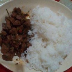 Fried liver and Rice A picture of Fried liver and Rice.