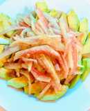 Gỏi dưa hấu và bơ sáp chay