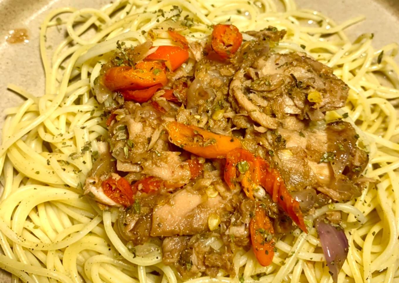 Spaghetti Tuna Sambal Embe