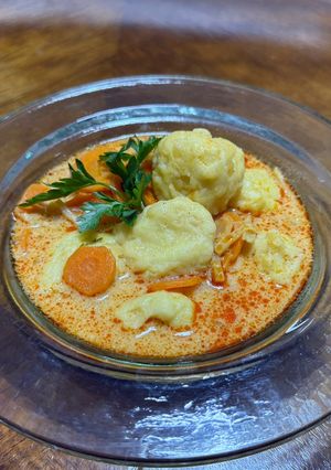 🧡Tejfölös Krumpligombóc Leves 🍲 recept fotója