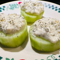 Ranch Cucumber 🥒 Bites 😋 A picture of Ranch Cucumber 🥒 Bites 😋.