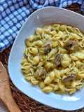 Conchigliette con carciofi, patate e piselli