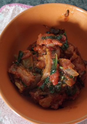 A picture of Goat meat hot sauce.