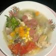 Sup pelangi(jagung ayam sosis)