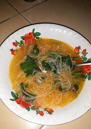 Foto resep Bihun sawi kuah pedas