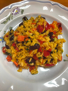 Una foto de Arroz con verduritas y alubias rojas (frijoles)