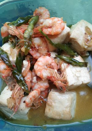 Foto resep Tumis udang tahu