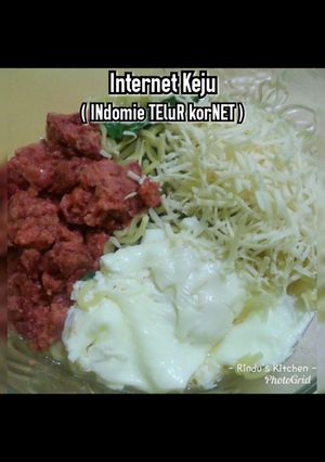 Foto resep Internet Keju (INdomie TEluR korNET)
