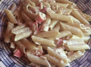 Una foto de Pasta con cangrejo en su salsa