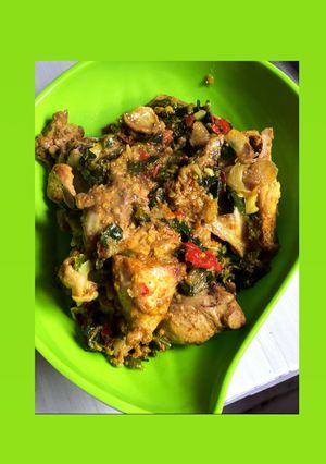 Foto resep Ayam ungkep daun bawang