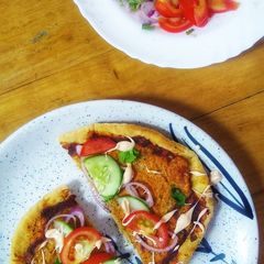 A picture of Turkish Chicken Pizza.
