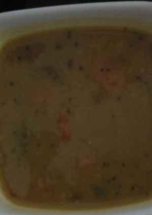 A picture of Sambhar dal.