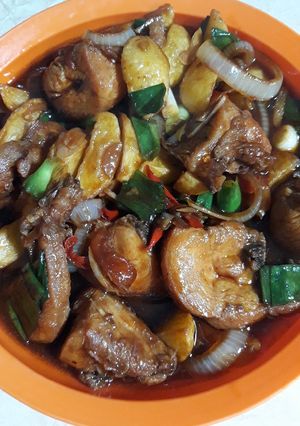 Foto resep Ayam kentang goreng saos-saosan