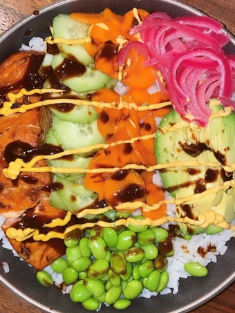 Recipe Salmon and Rice Bowl the Can Spoil the Tongue Delicious