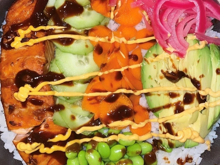Recipe Salmon and Rice Bowl the Can Spoil the Tongue Delicious