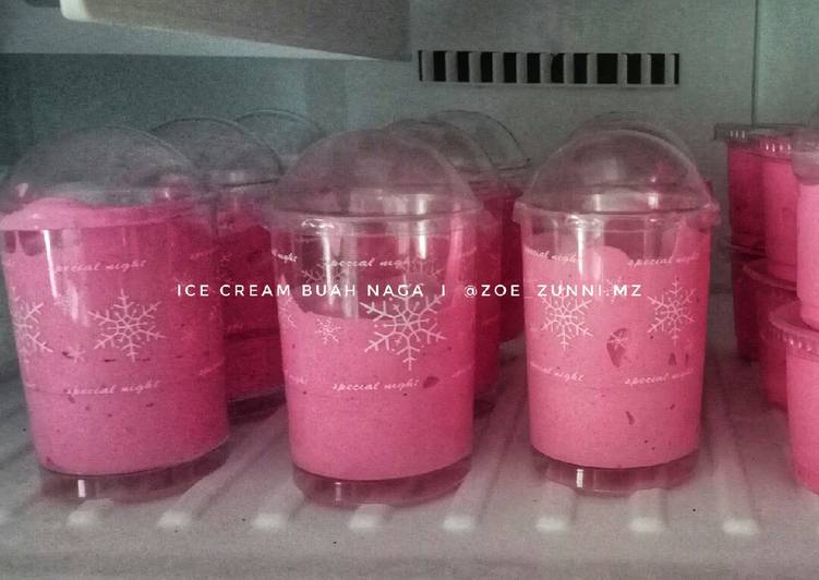 Resep Ice Cream Buah Naga Anti Gagal