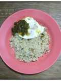 Nasi Daun Jeruk Telur Cabe Hijau