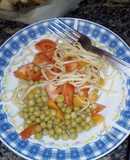 Pasta fría con ensalada, Almuerzo Express!!