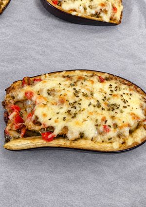 Una foto de Berenjena rellena