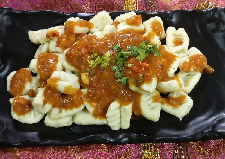 Recipe of Tastefully Gnocchi in tomato sauce