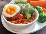 Nam Prik Ong Kai (Spicy chicken and Tomato dip)