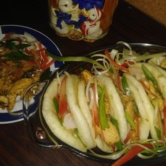 A picture of Bao bun steamed chinese bun.