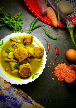 মুসুর ডালের ধোঁকার ডালনা (masoor daler dhokar dalna recipe in Bengali) রেসিপির প্রধান ছবি