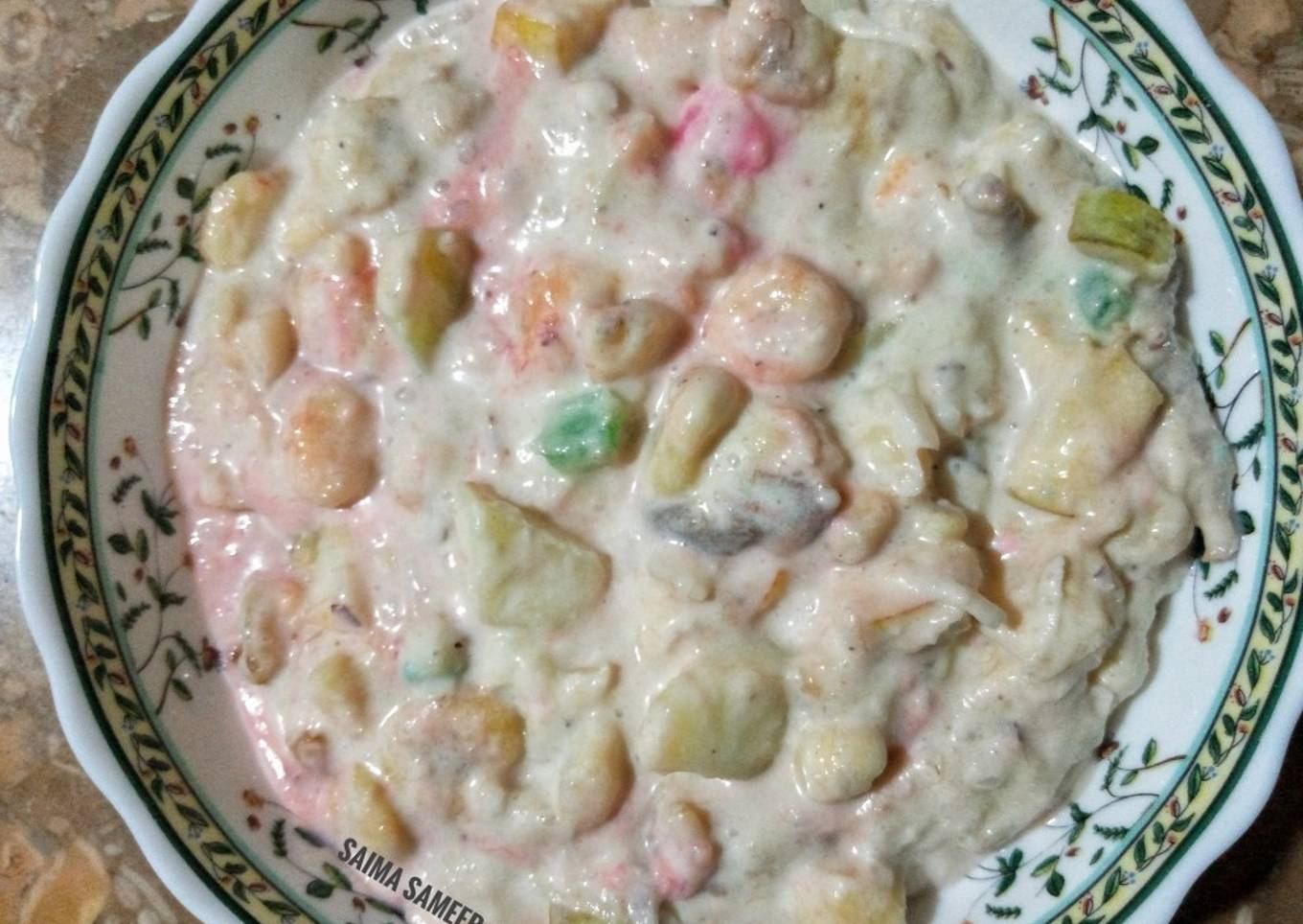 Fruity nuts cream chaat