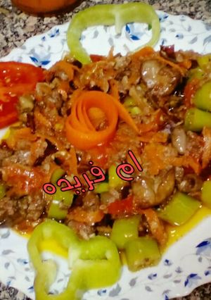 صورة لوصفة كبد وقوانص وقلوب السمان