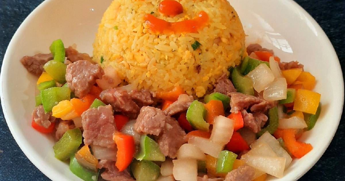 Cách Làm Món Cơm chiên bò lúc lắc của Kim Dung . Cookpad