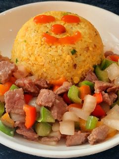 Hình của món Cơm chiên bò lúc lắc.
