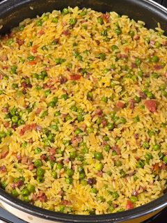 Una foto de Arroz a la milanesa