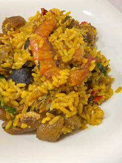 A picture of Palm oil rice.