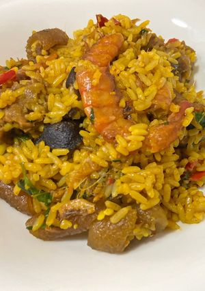A picture of Palm oil rice.