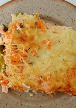 Une photo de Lasagnes au saumon et légumes