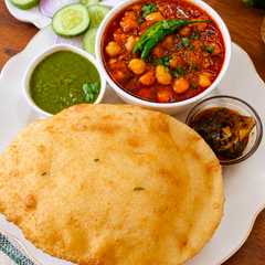 O poză a rețetei Shahi Chhole Bhature prepared with garam masala.