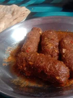 A picture of Muthiya kabab.