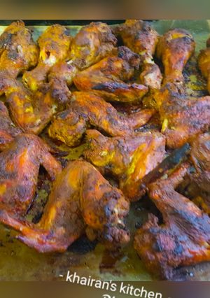 Oven grill chicken wings and drumsticks ainihin hoton girkin