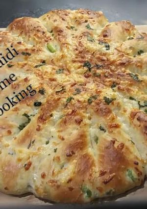A picture of 🧀🌿🍞Cheese and Onion Bread Serve with Potato Corn Soup🍞🌿🧀.