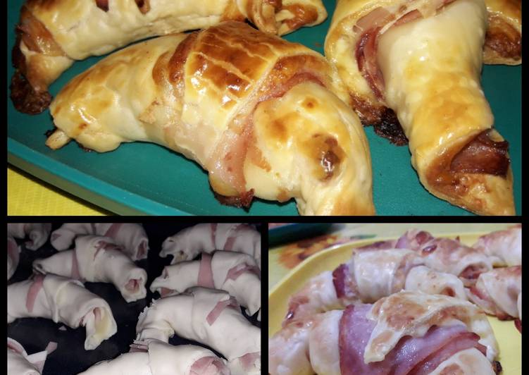 Medialunas c/jamón y queso 🥐