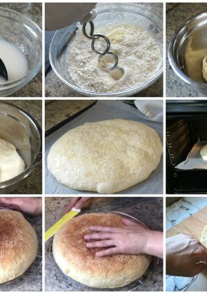 Una foto de Pan Muffuletta. Pan fácil muy tierno