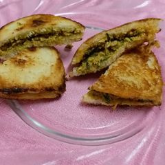 A picture of Chicken Mince Toasted Sandwich.