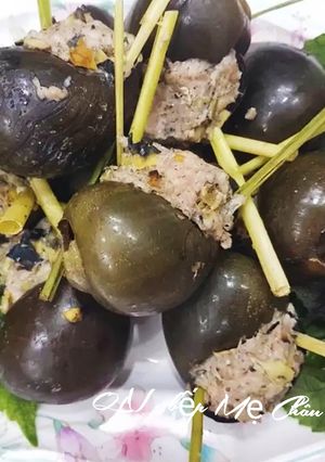 Hình của món Ốc Bưu Nhồi Thịt.