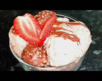 Fresh, Making Recipe 3 ingredients chocolate Ice Cream Restaurant Style