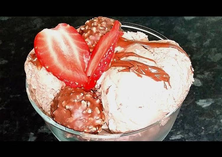 Steps to Make Favorite 3 ingredients chocolate Ice Cream