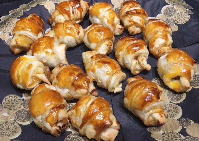 Minis croissants aux knacks apéritifs