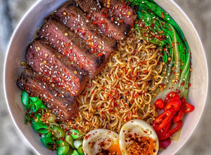 A picture of Fillet steak ramen.